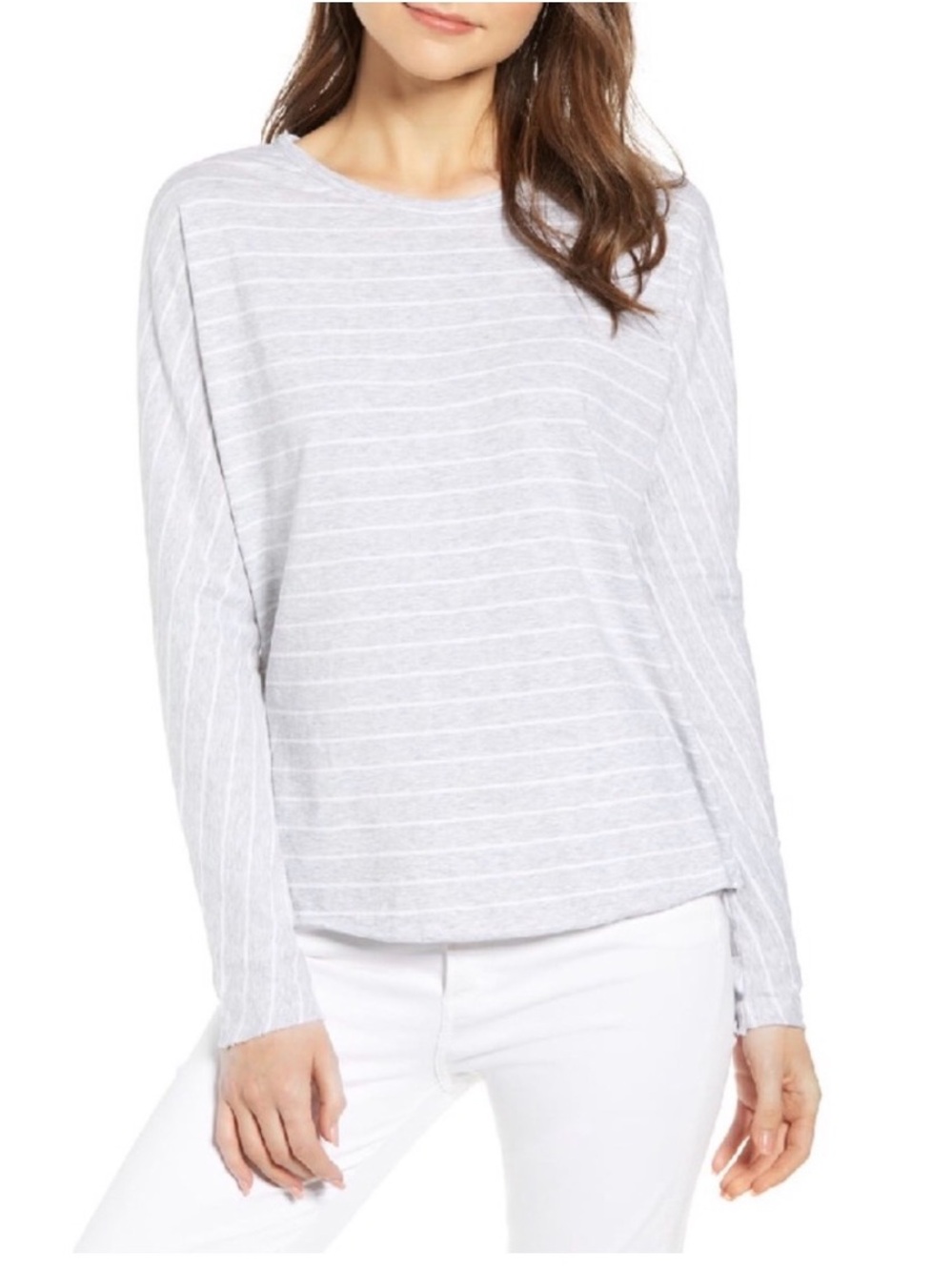 Frank & Eileen Tee Lab Gray Stripe Long Sleeve Tee S